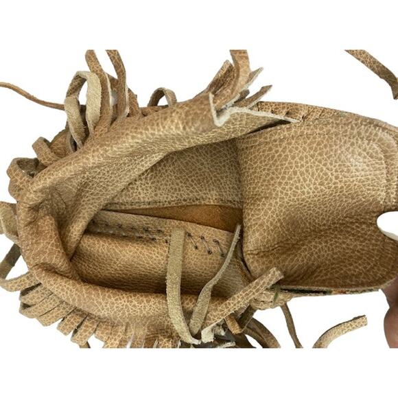 SERAPE Pattern Leather Moccasins - Wind Dancer Moccasin Shoes - Size 6 - Picture 8 of 10